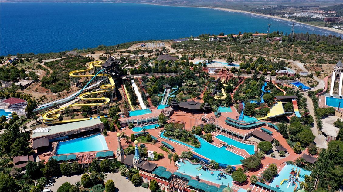 Así se ven los parques acuáticos en Aydin, Turquía, durante confinamiento por coronavirus