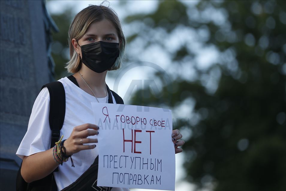 Rusya'da 1 Temmuz anayasa değişikliği referandumu protesto edildi