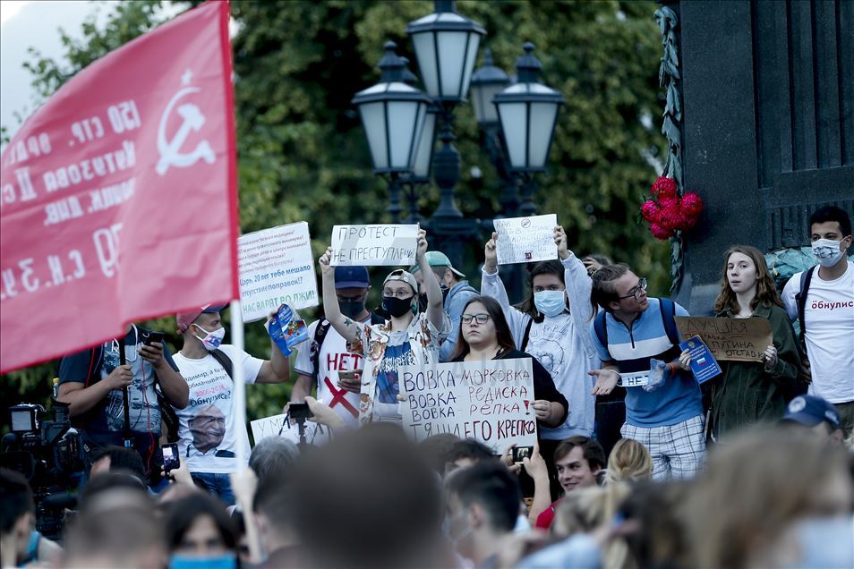 Rusya'da 1 Temmuz anayasa değişikliği referandumu protesto edildi