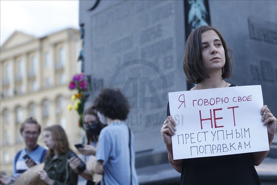 Rusya'da 1 Temmuz anayasa değişikliği referandumu protesto edildi