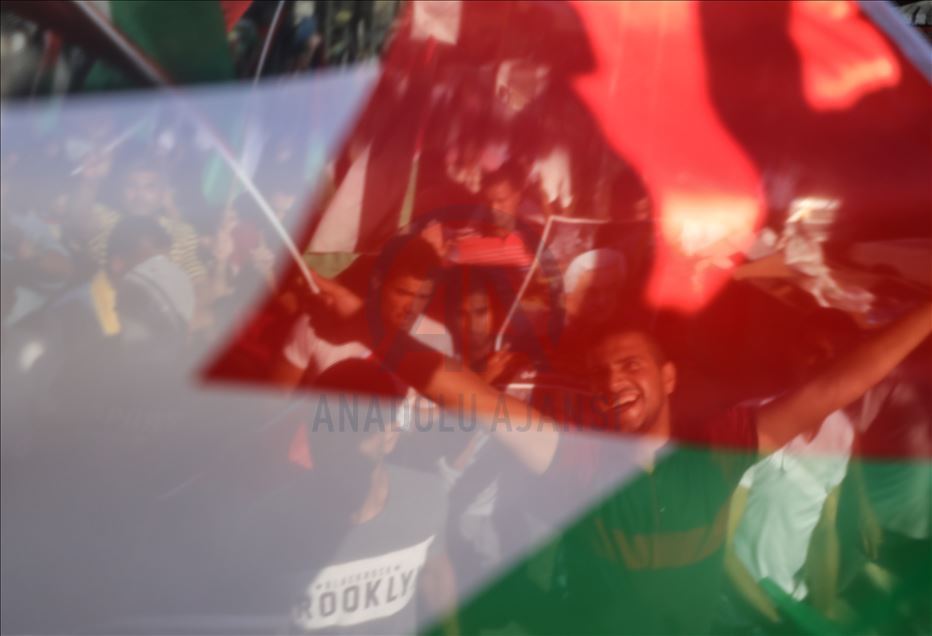 Gazze'de İsrail'in ilhak planına karşı gösteri