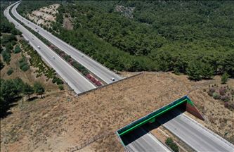 Termina la construcción del puente ecológico en la carretera que conecta Esmirna con Cesme en Turquía