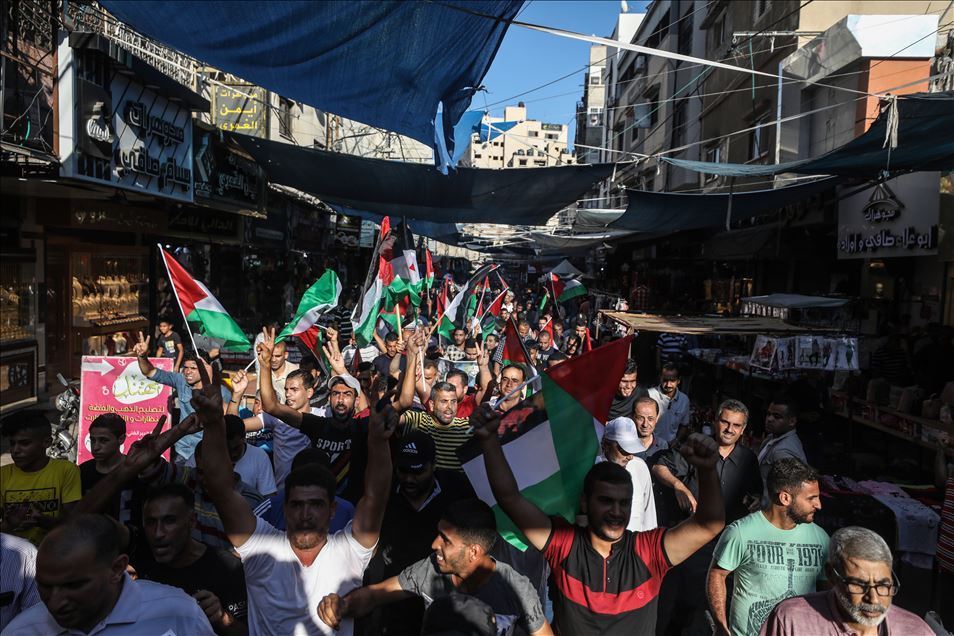 مسيرة في غزة رفضا لخطة "الضم" الإسرائيلية