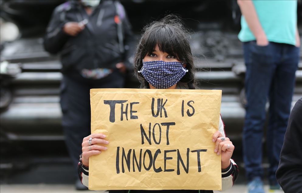 İngiltere'de göçmenlik yasa tasarısına karşı protesto