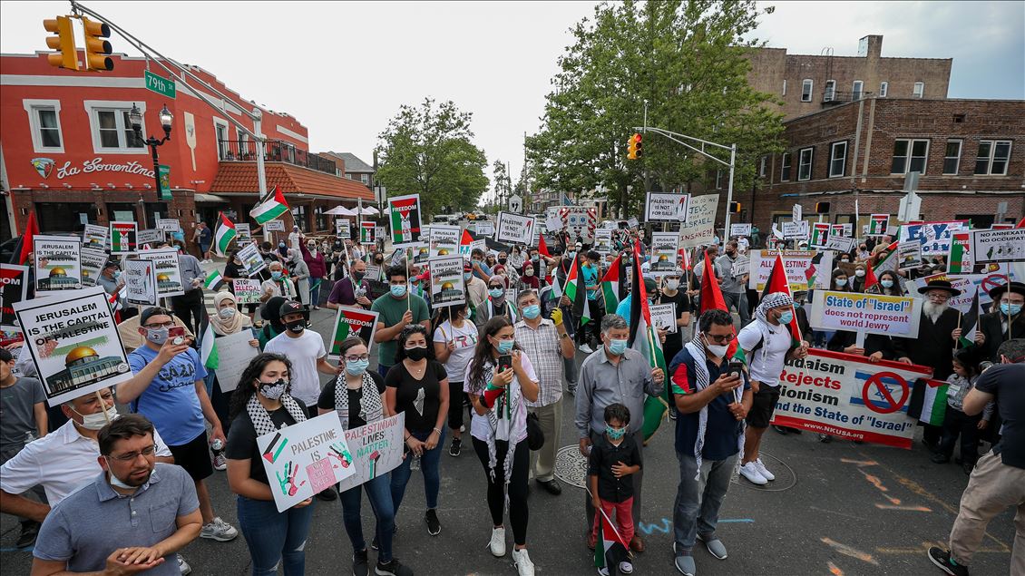 New Jersey'de İsrail'in ilhak planına karşı gösteri