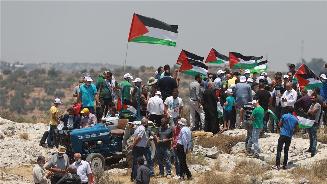 Batı Şeria'da Yahudi yerleşim birimi inşasına karşı gösteri
