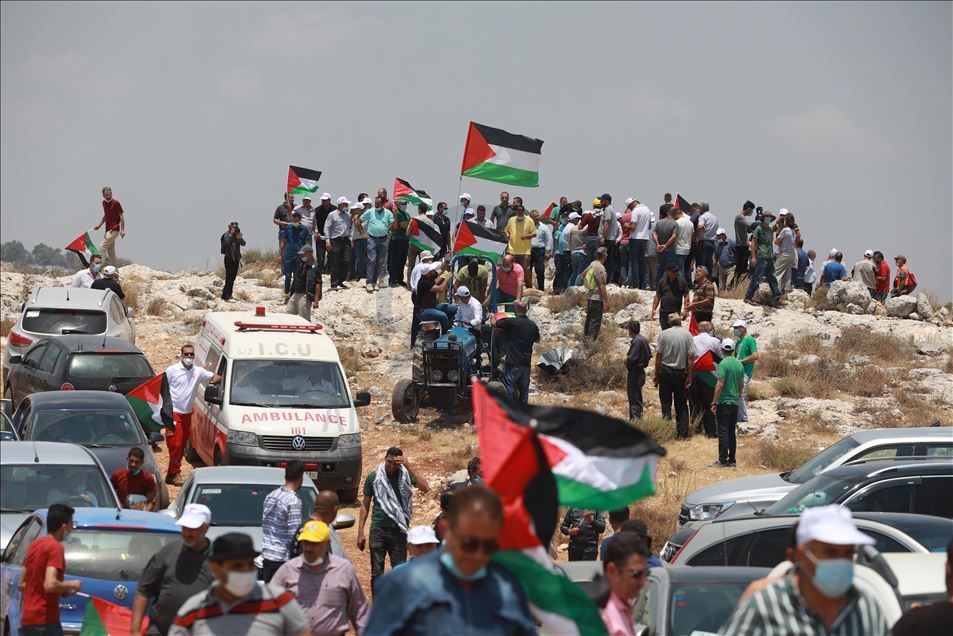 Batı Şeria'da Yahudi yerleşim birimi inşasına karşı gösteri
