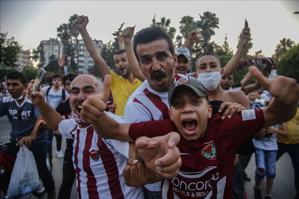 Hatayspor taraftarları galibiyet sevinci yaşadı