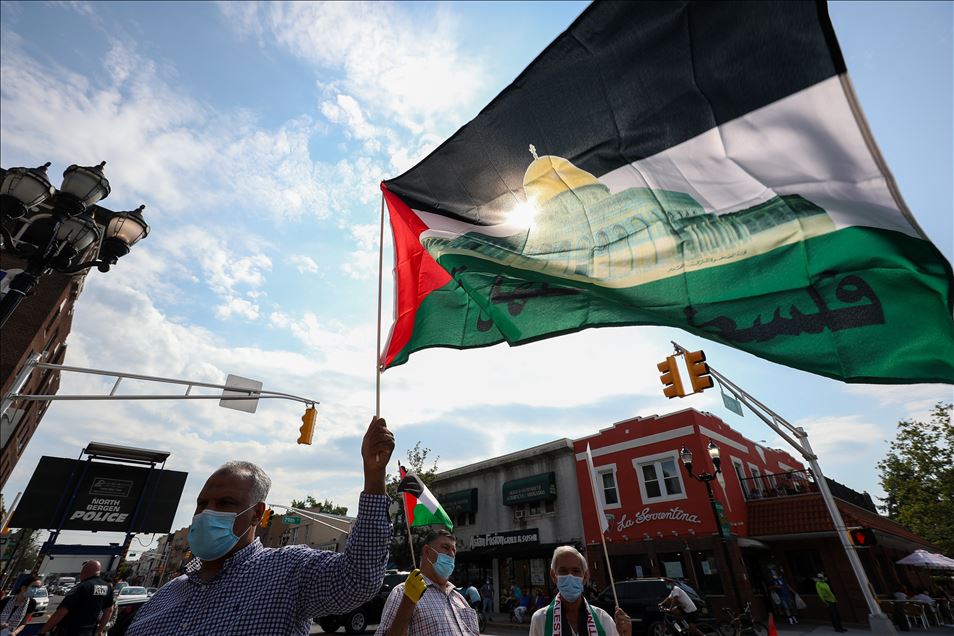 New Jersey'de İsrail'in ilhak planına karşı gösteri