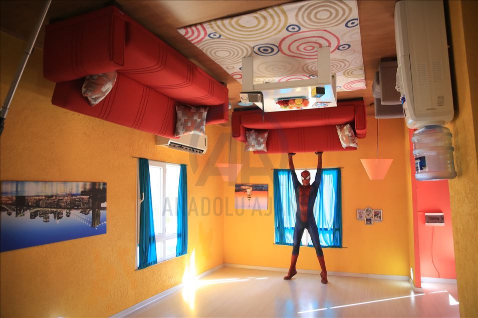 Upside down house in Antalya hosts visitors with Covid-19 measures
