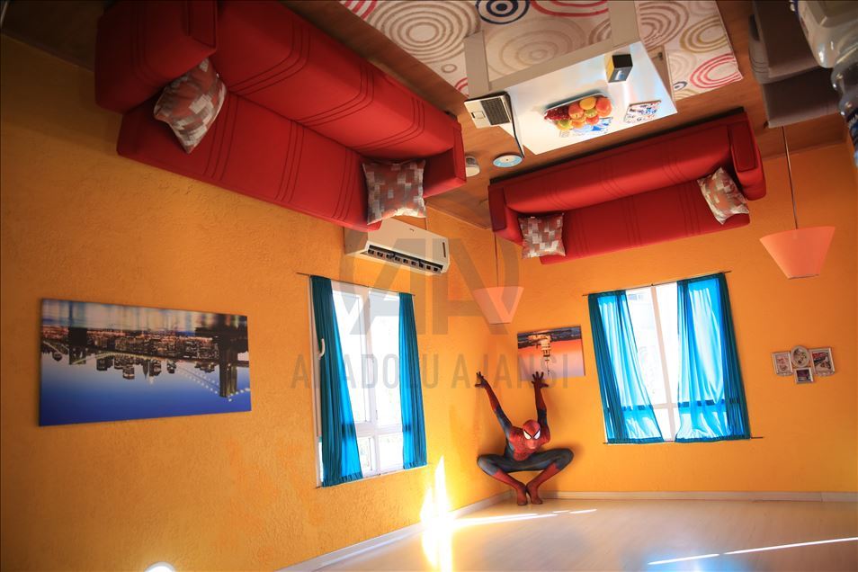 Upside down house in Antalya hosts visitors with Covid-19 measures