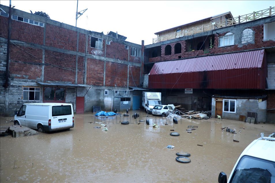 Rize'deki şiddetli yağışın ardından