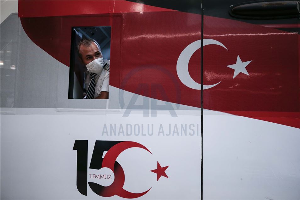 15 Temmuz Demokrasi ve Milli Birlik Treni, ilk seferinde Ankara'dan hareket etti