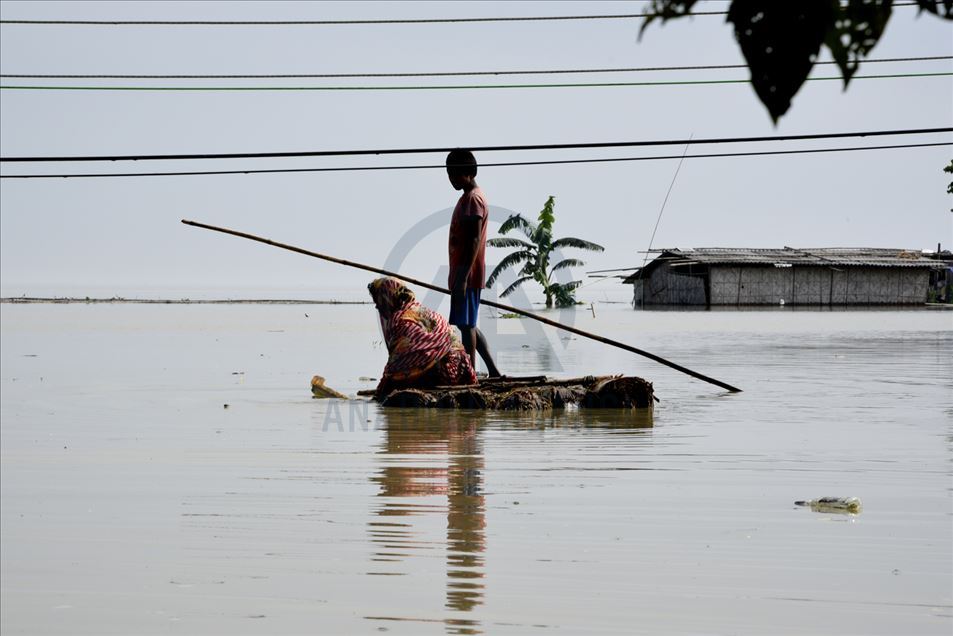 Fuertes lluvias causan inundaciones en Assam, India