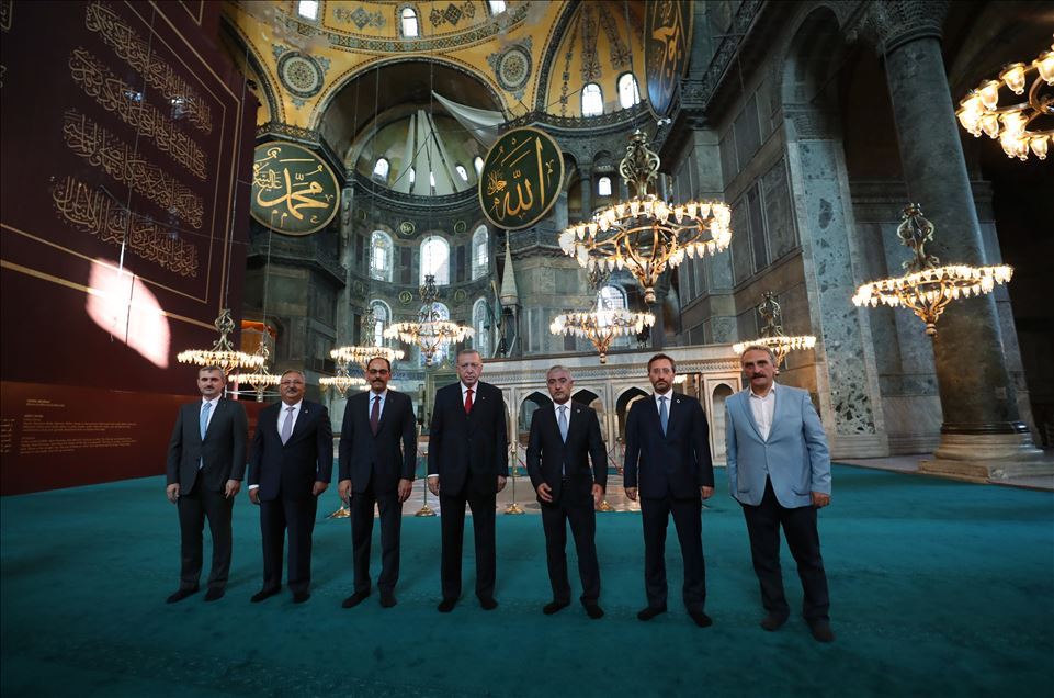 Cumhurbaşkanı Erdoğan, Ayasofya Camisi'nde