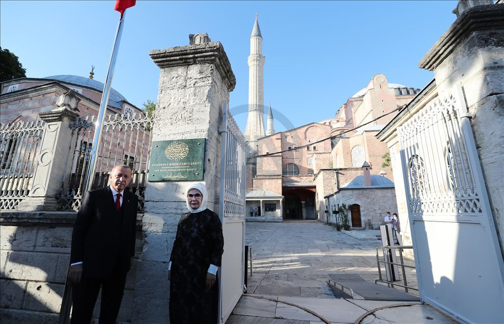 بازدید اردوغان از ایاصوفیه در آستانه رویداد تاریخی برگزاری نماز در این مسجد