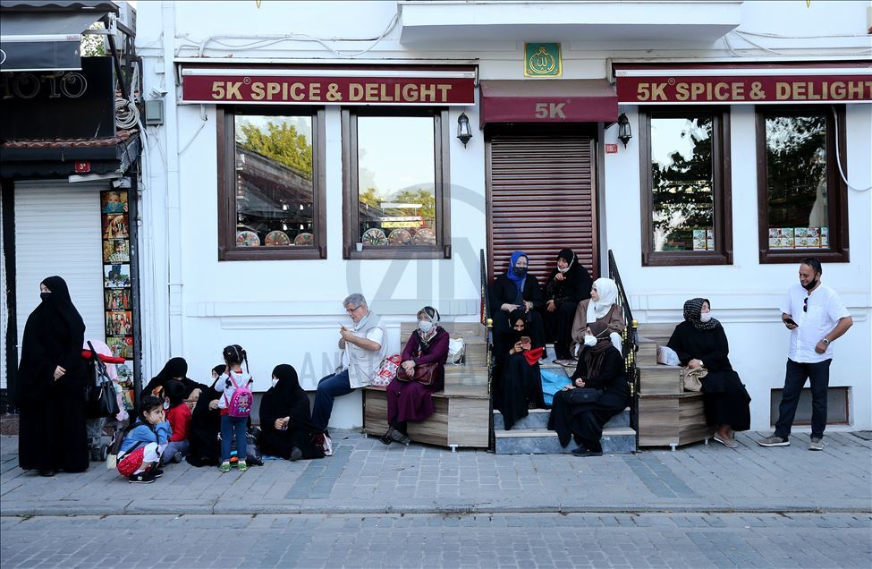 Citizens flock the Hagia Sophia Mosque for the Friday Prayer