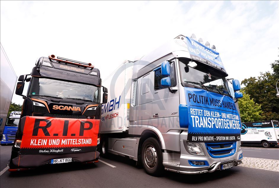 Berlin, shoferët e kamionëve organizuan protesta
