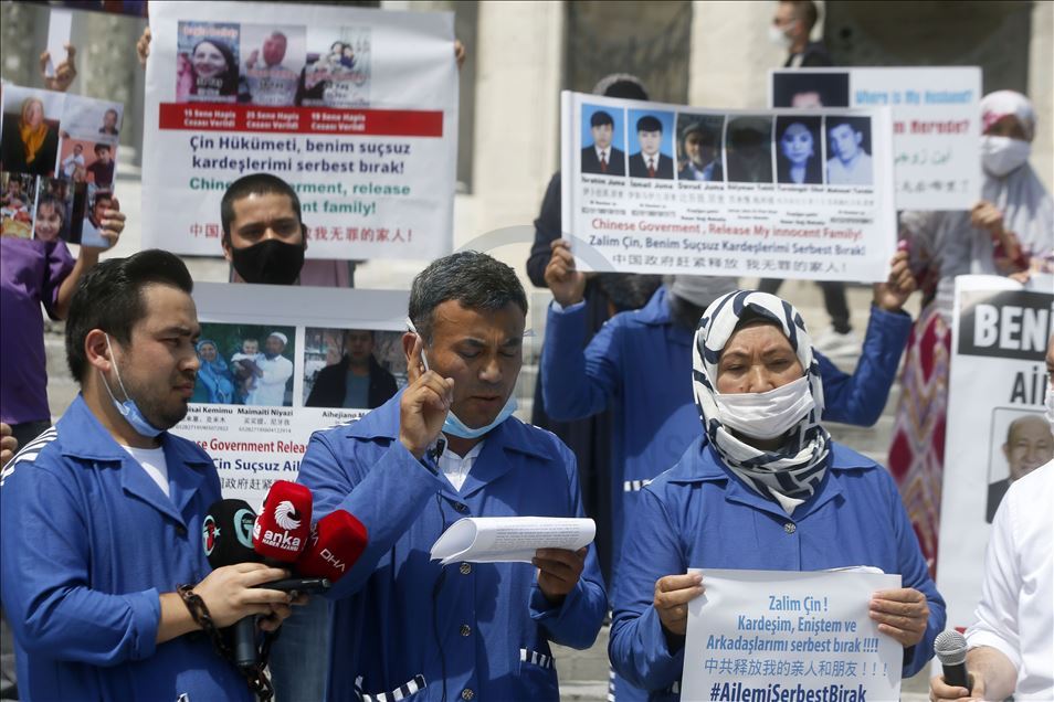 Uyghur Turks in Istanbul protest against China 