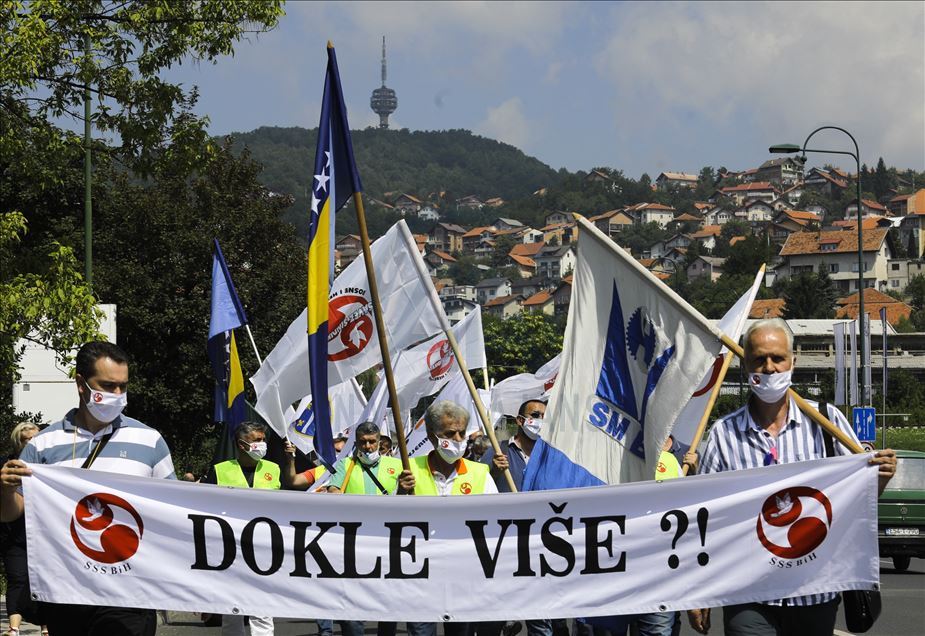 Protest Saveza samostalnih sindikata BiH