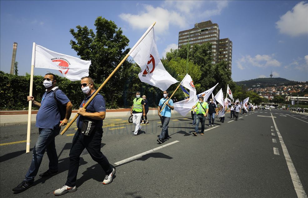 Protest Saveza samostalnih sindikata BiH