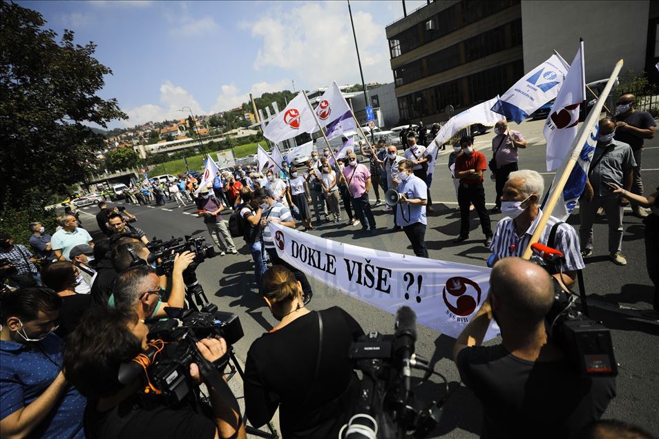Protest Saveza samostalnih sindikata BiH