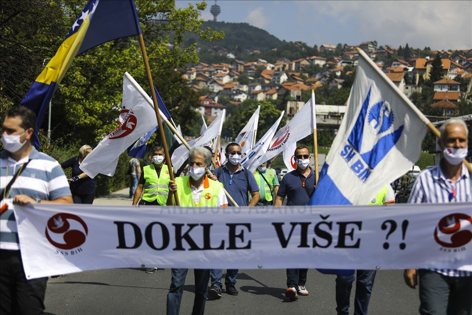 Protest Saveza samostalnih sindikata BiH