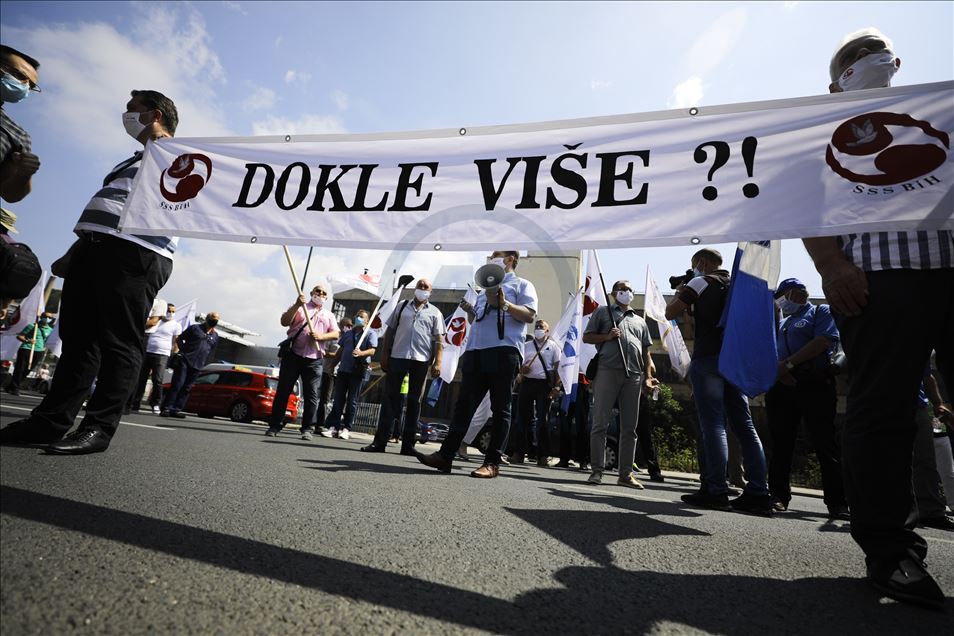 Protest Saveza samostalnih sindikata BiH