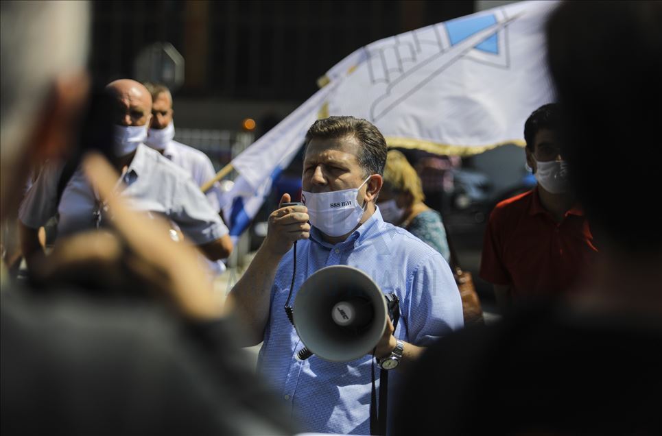 Protest Saveza samostalnih sindikata BiH