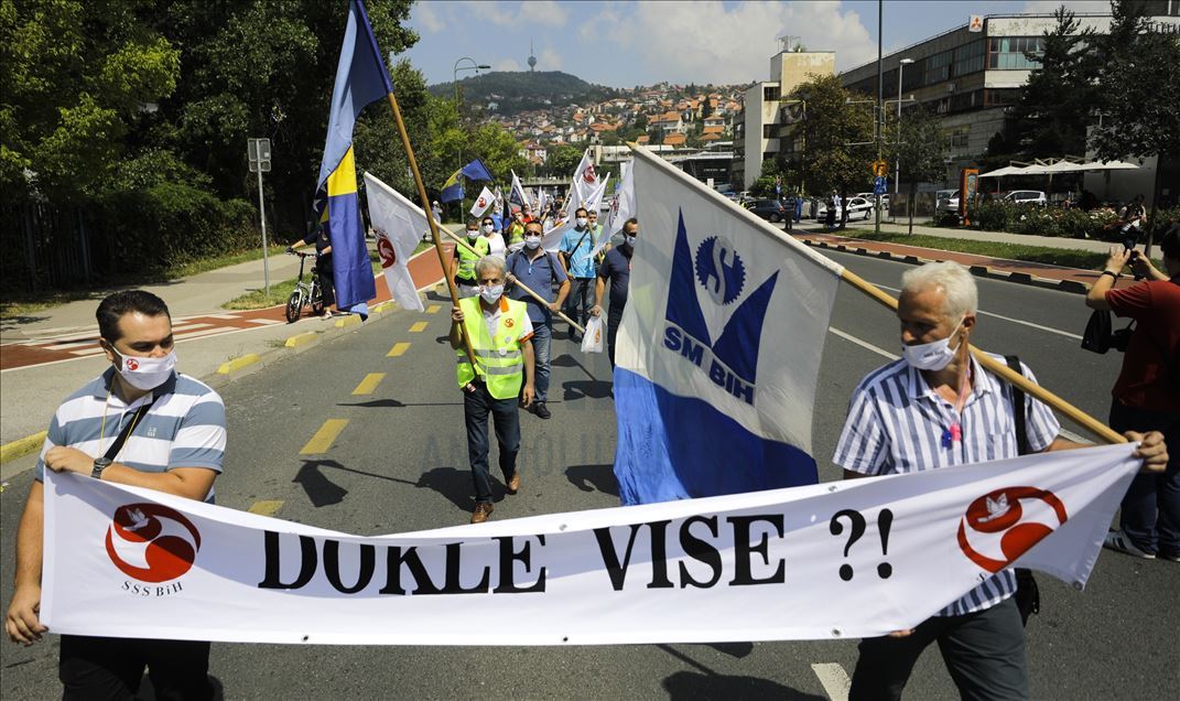 Protest Saveza samostalnih sindikata BiH