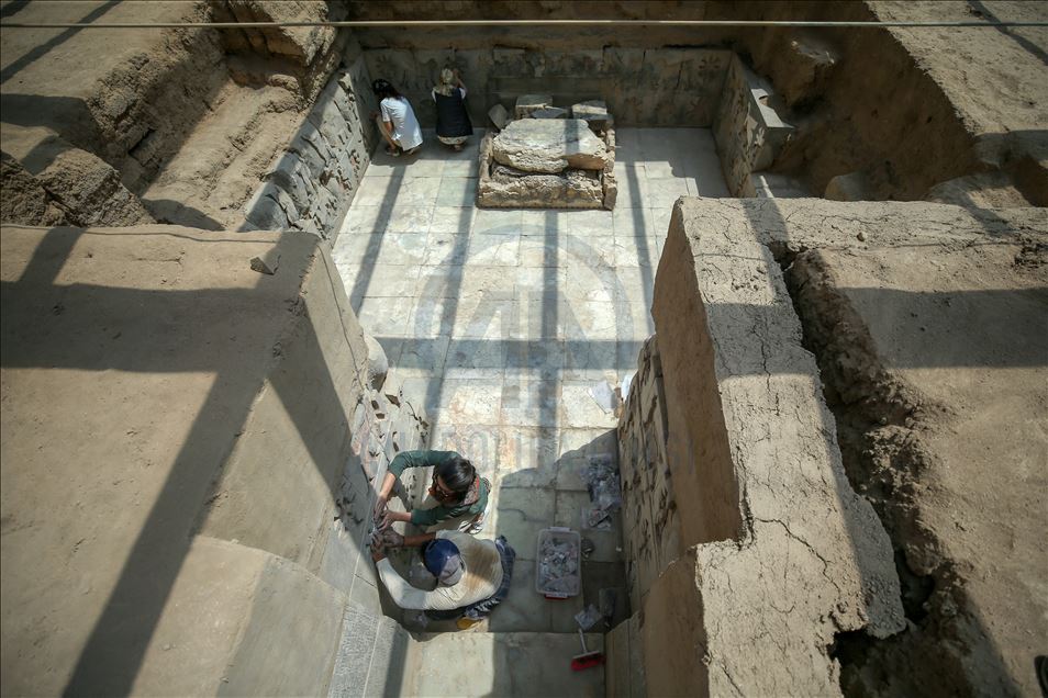 Stonemasonry of 2,700 year old Urartu temple in Turkey's Van