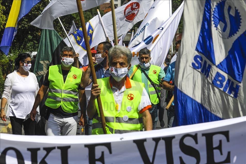 Protest Saveza samostalnih sindikata BiH