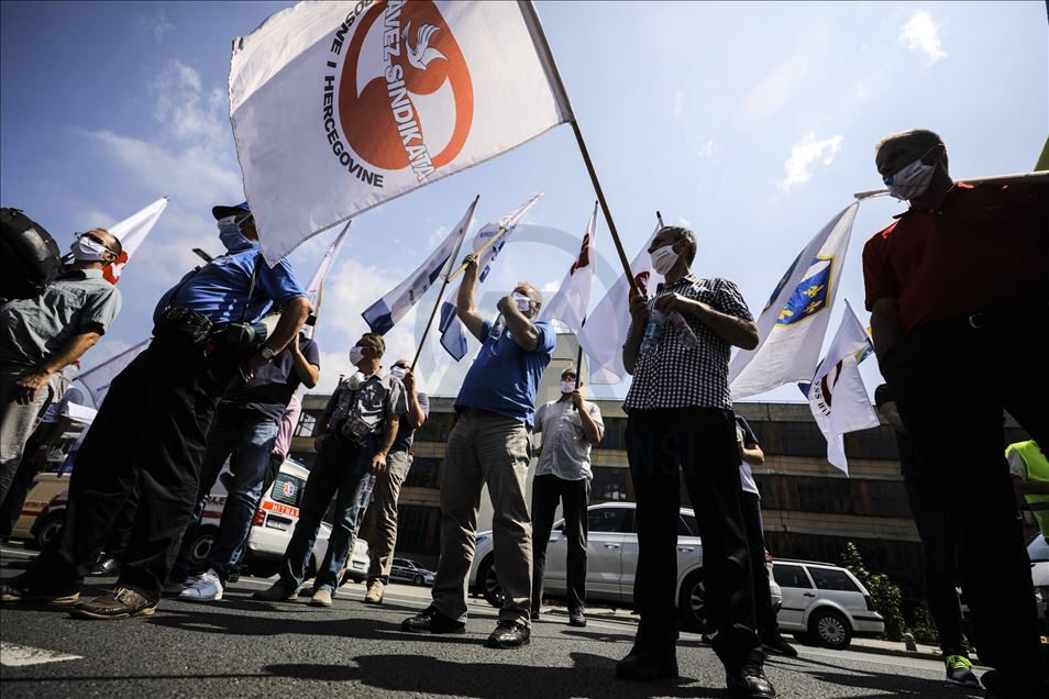 Protest Saveza samostalnih sindikata BiH