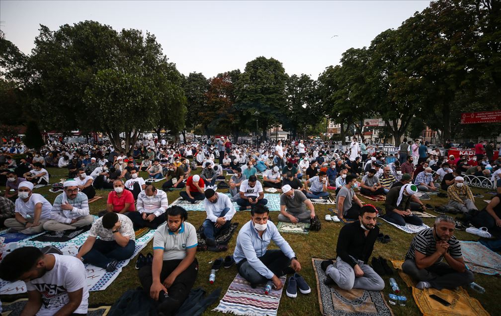 Oración del Eid al-Adha en la Gran Mezquita de Santa Sofía