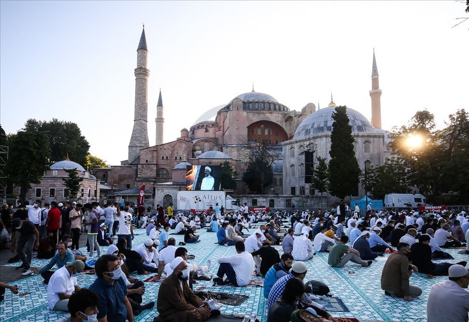 Oración del Eid al-Adha en la Gran Mezquita de Santa Sofía