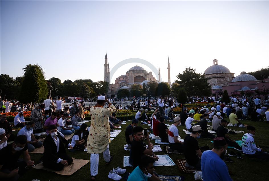 Oración del Eid al-Adha en la Gran Mezquita de Santa Sofía