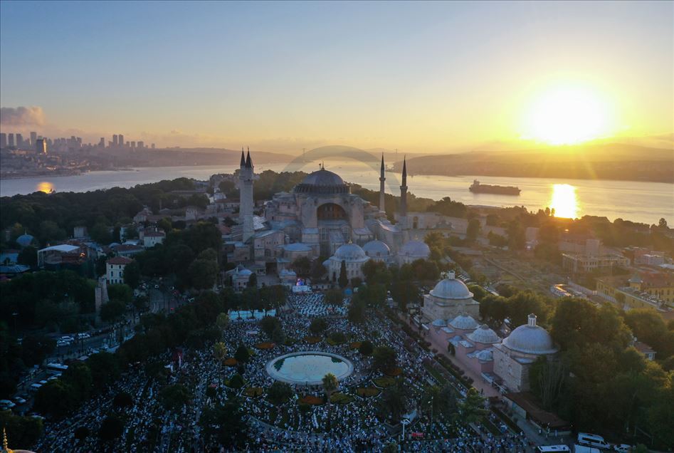 Oración del Eid al-Adha en la Gran Mezquita de Santa Sofía