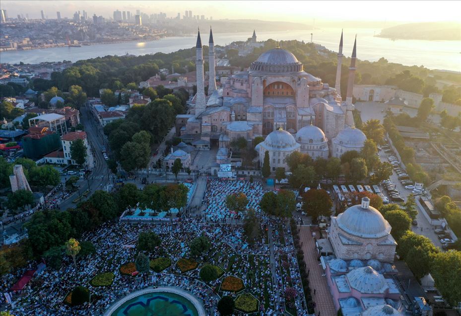 Oración del Eid al-Adha en la Gran Mezquita de Santa Sofía