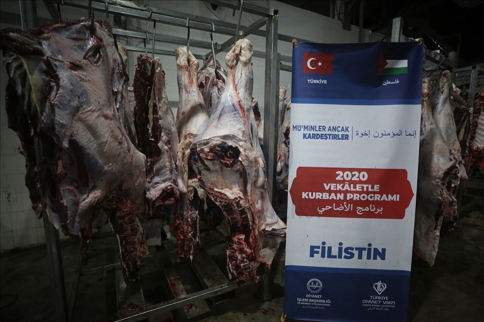 ترکیه بین 4500 خانواده نیازمند فلسطینی گوشت قربانی توزیع کرد