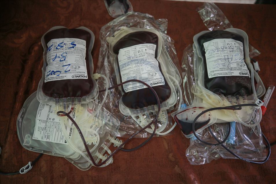 غزة...فلسطينيون يتبرعون بالدم لجرحى مرفأ بيروت

