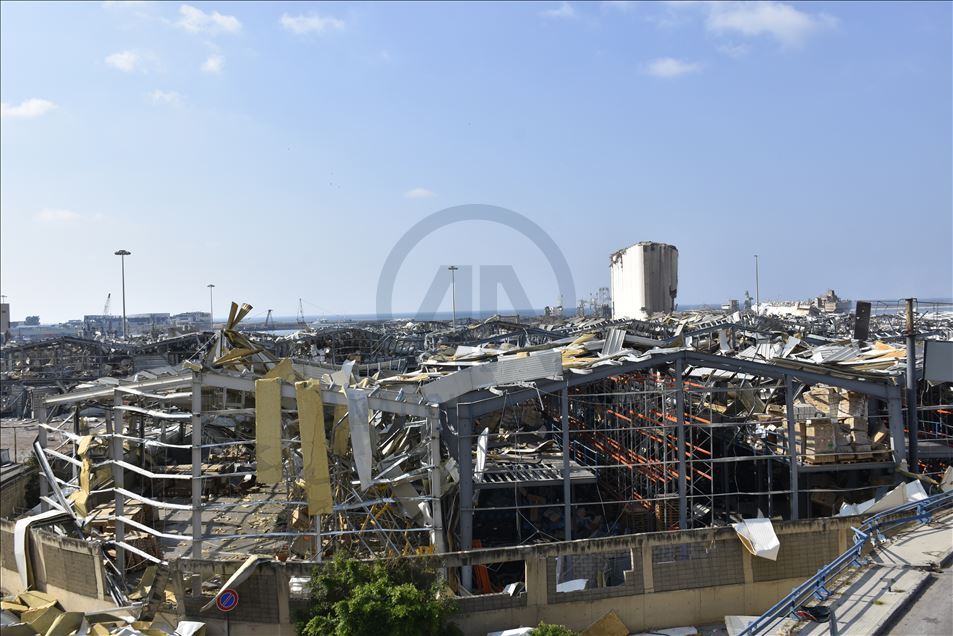 Kerusakan akibat ledakan di Pelabuhan Beirut