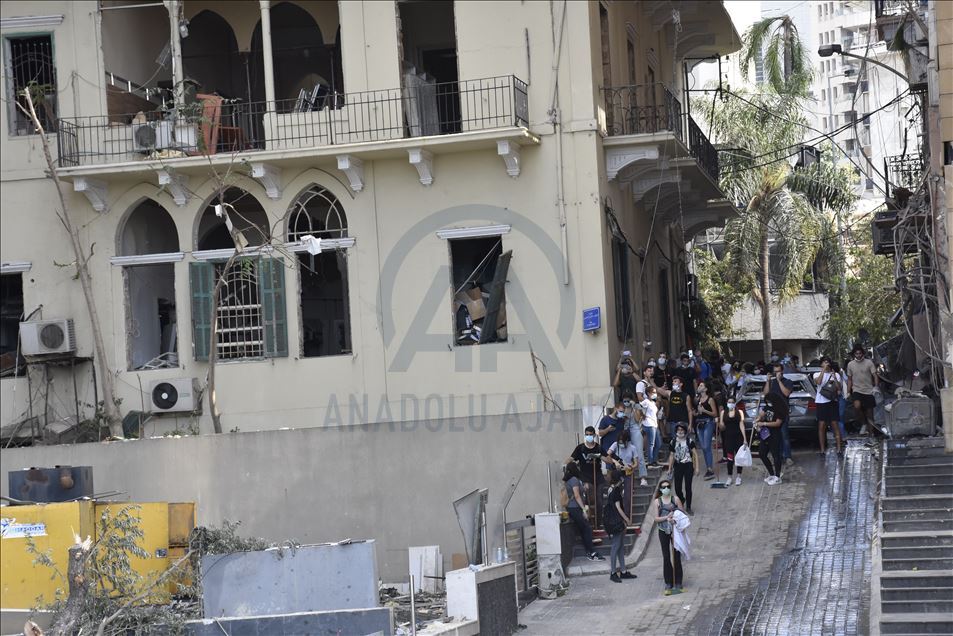 Kerusakan akibat ledakan di Pelabuhan Beirut