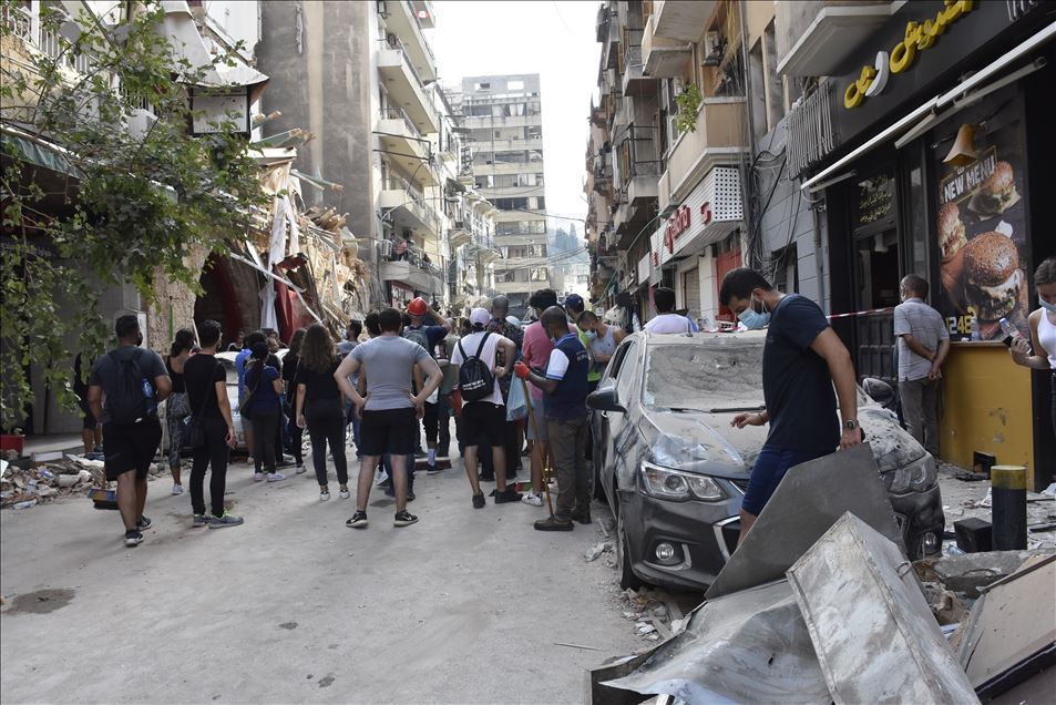 Kerusakan akibat ledakan di Pelabuhan Beirut