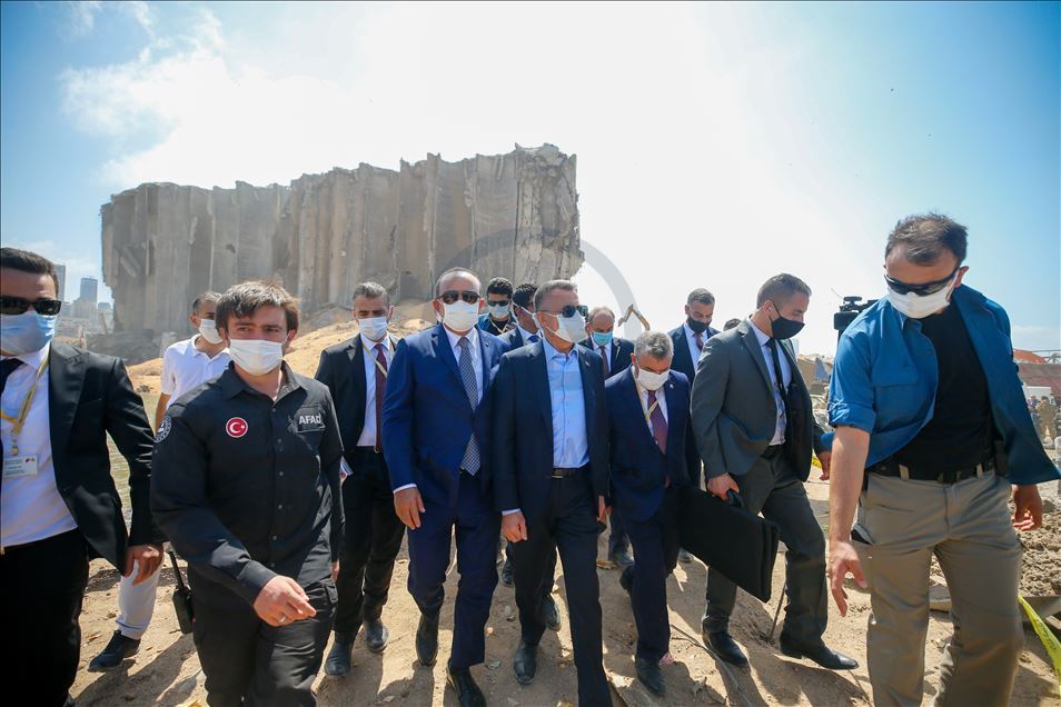 Cumhurbaşkanı Yardımcısı Oktay ve Dışişleri Bakanı Çavuşoğlu, Beyrut'ta