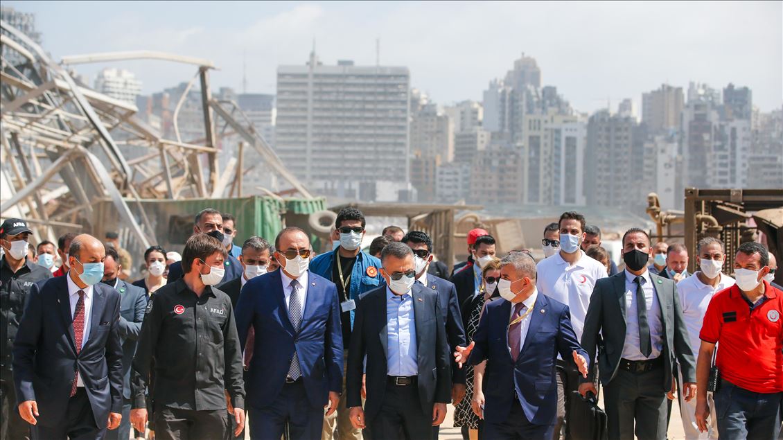 Cumhurbaşkanı Yardımcısı Oktay ve Dışişleri Bakanı Çavuşoğlu, Beyrut'ta