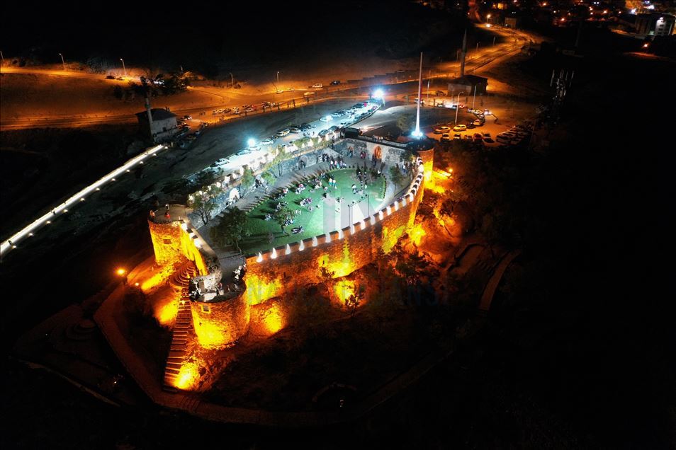 Historical slope settlement Kayasehir in Turkey's Nevsehir