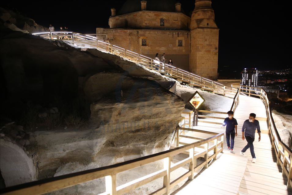 Historical slope settlement Kayasehir in Turkey's Nevsehir