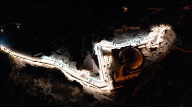 Historical slope settlement Kayasehir in Turkey's Nevsehir
