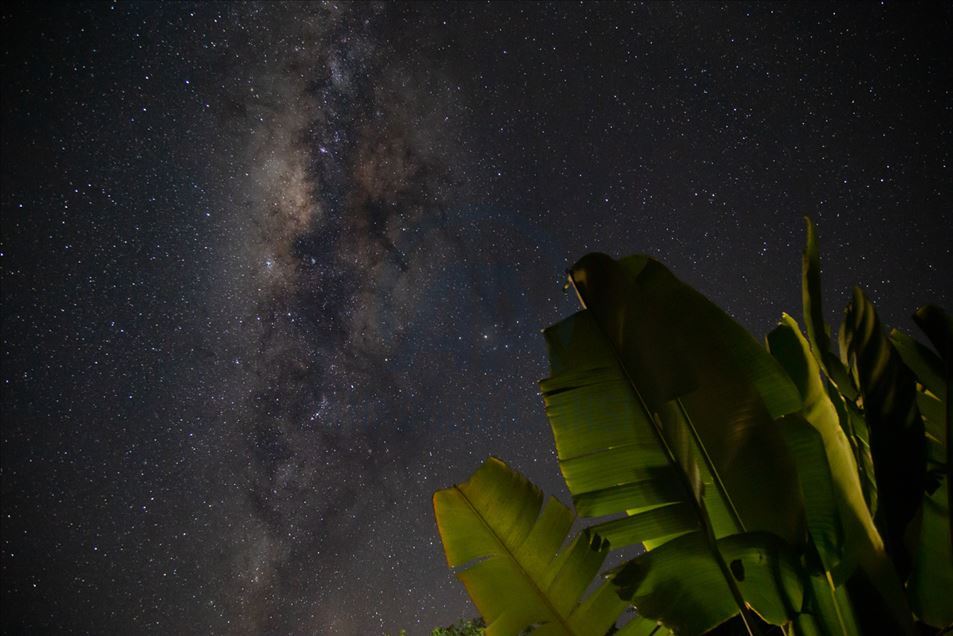 Noche de estrellas y la Vía Láctea desde Colombia