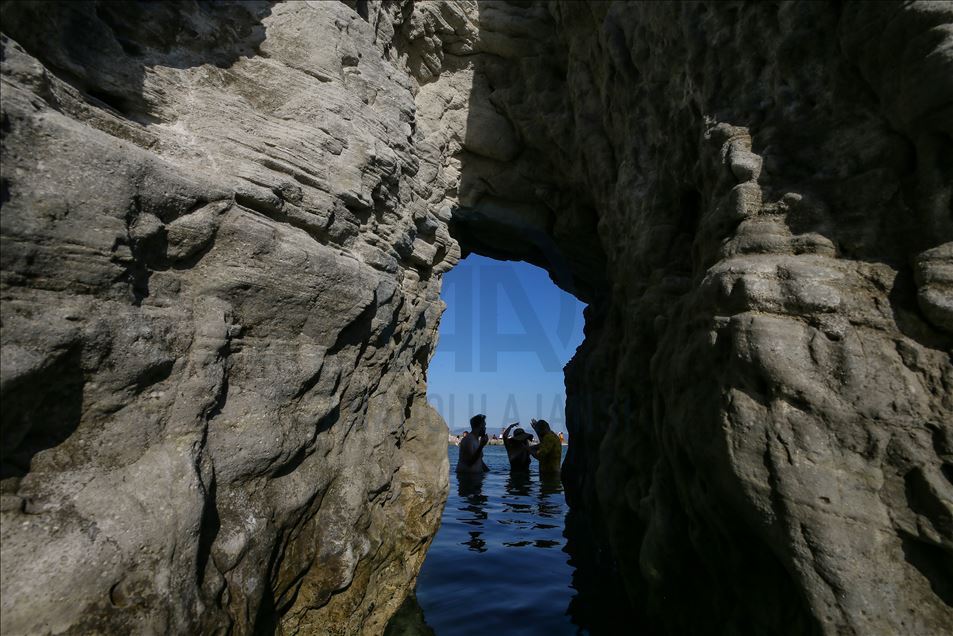 La cala Delikli en Esmirna, Turquía